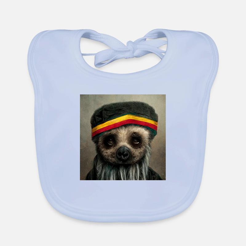 Rasta Sloth Organic Baby Bibs