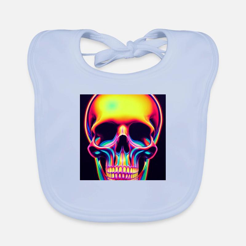 Crâne disco Bavoir bio Bébé