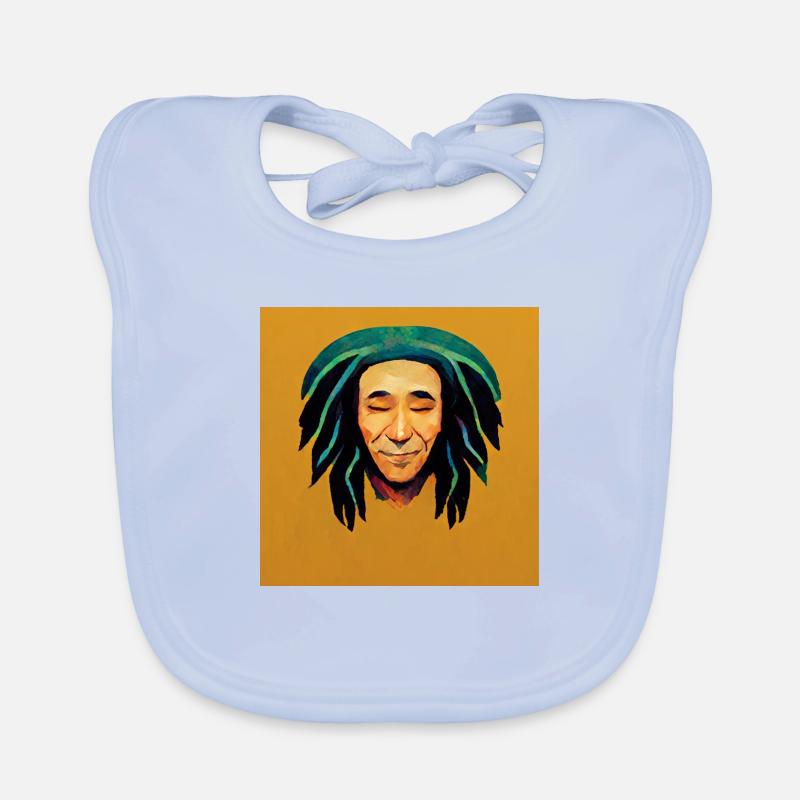 Rastafarian graffiti sketch Organic Baby Bibs