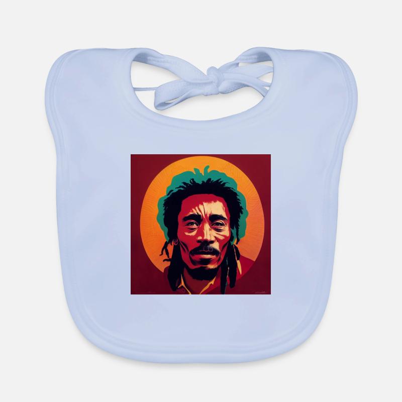 Rastafarian graffiti sketch Organic Baby Bibs
