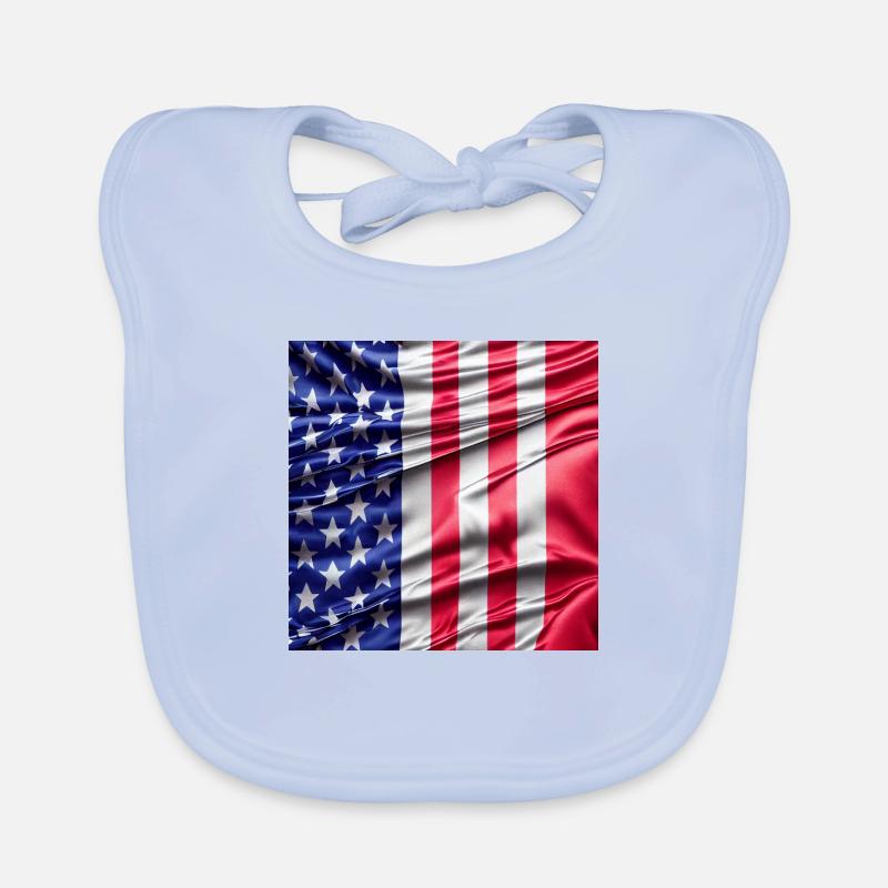 Drapeau des États-Unis Bavoir bio Bébé