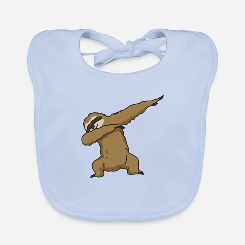 Dabbing Faultier Geschenkidee Baby Bio-Lätzchen