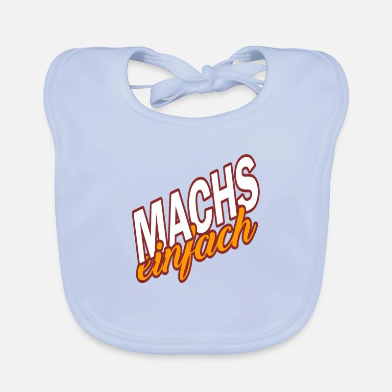 MACHS EINFACH - mache es einfach - Baby Bio-Lätzchen - sky Blue