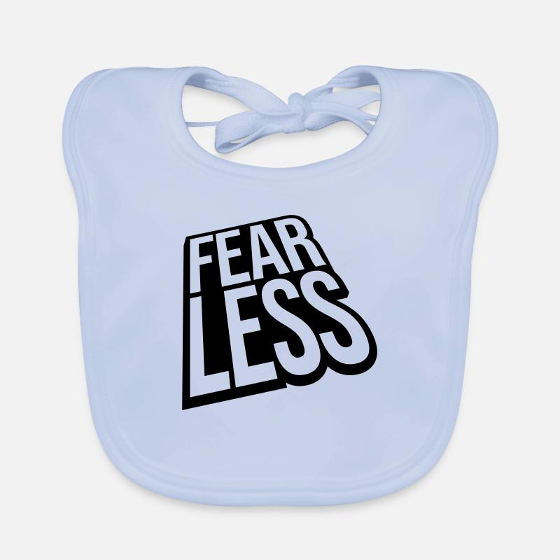 fearless Text Quote Design Organic Baby Bibs