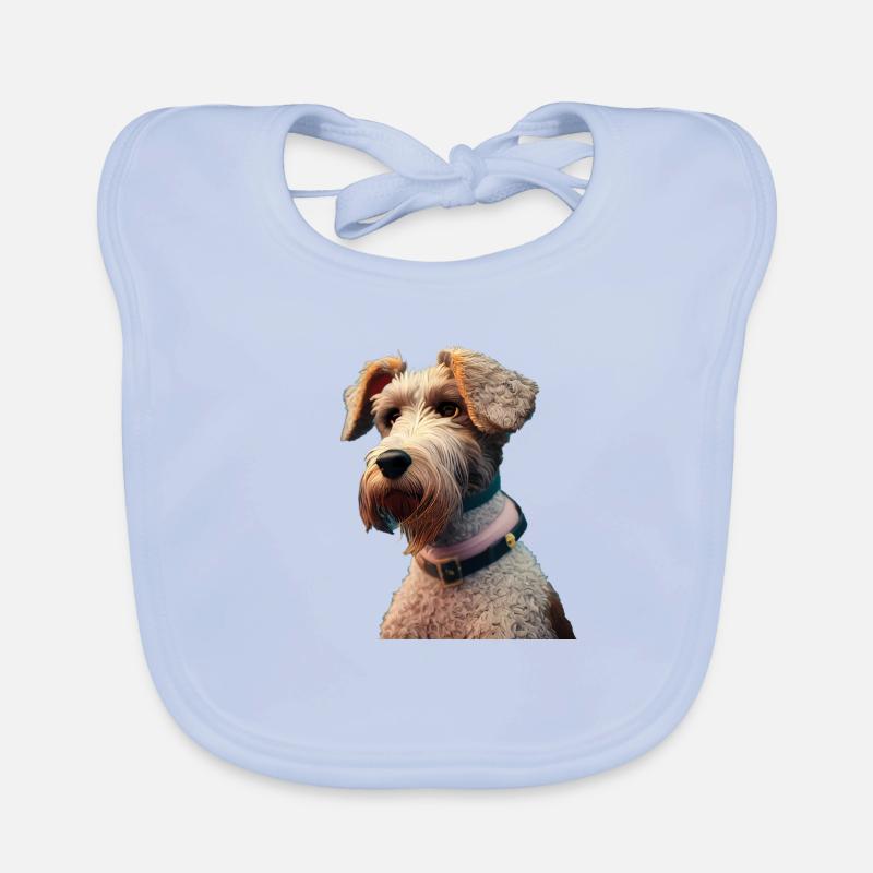 Airedale Terrier Chien - Airedale Terrier Bavoir bio Bébé