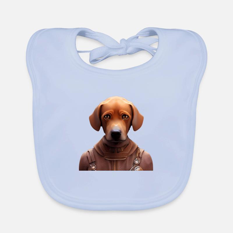 Rhodesian Ridgeback Hund - Rhodesian Ridgeback - Baby Bio-Lätzchen - sky Blue