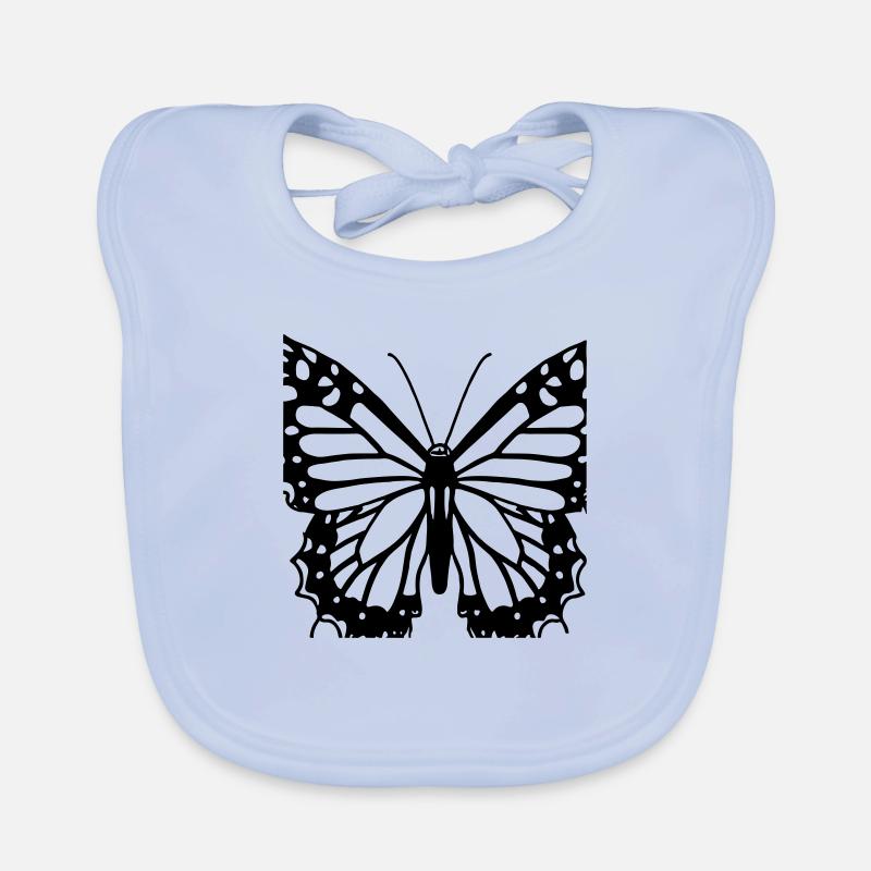 Butterfly Illustration Gift Idea Organic Baby Bibs
