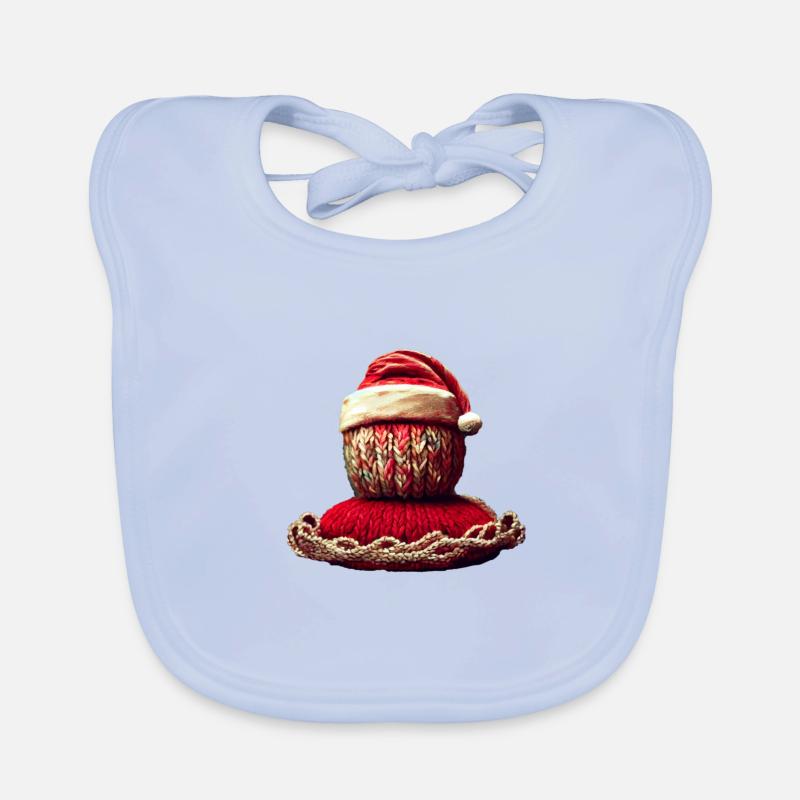 Knitting Christmas Organic Baby Bibs