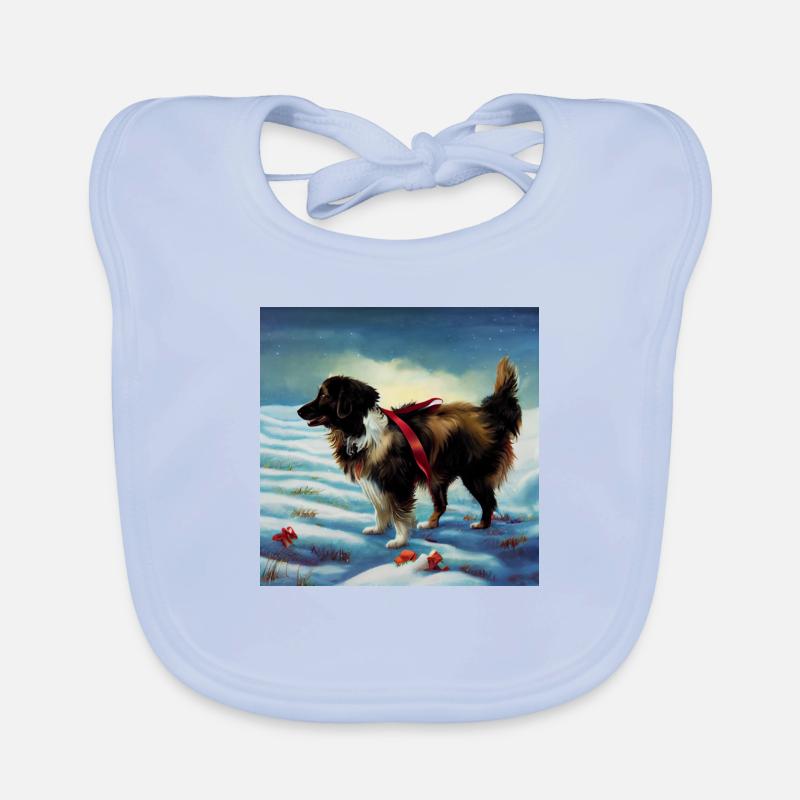Deutsch Shepherd Christmas Organic Baby Bibs