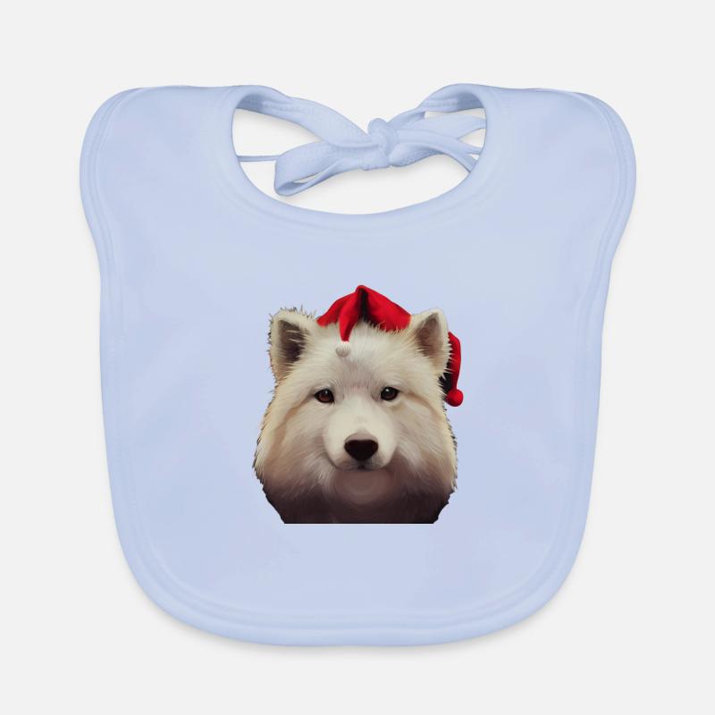 Samoyed Christmas - Samoyed Organic Baby Bibs