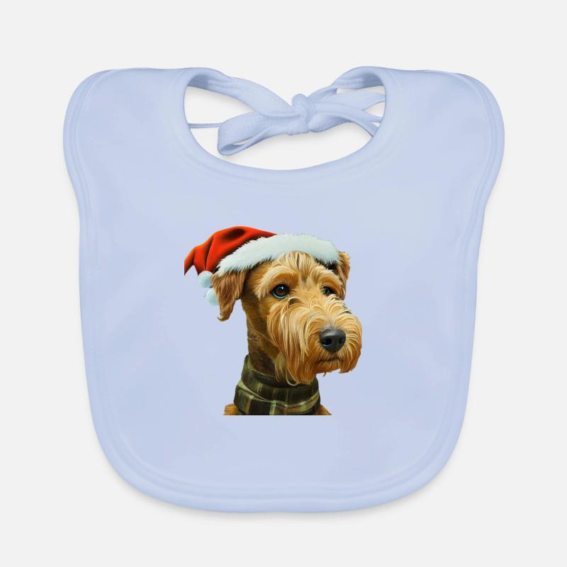 Airedale Terrier Weihnachten Baby Bio-Lätzchen