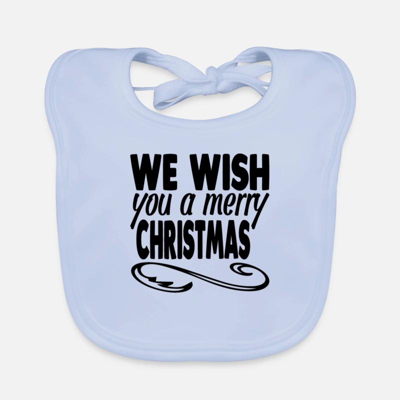 We wish you a merry Christmas Organic Baby Bibs