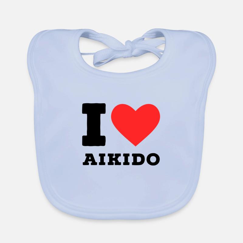 Ich liebe Aikido Baby Bio-Lätzchen