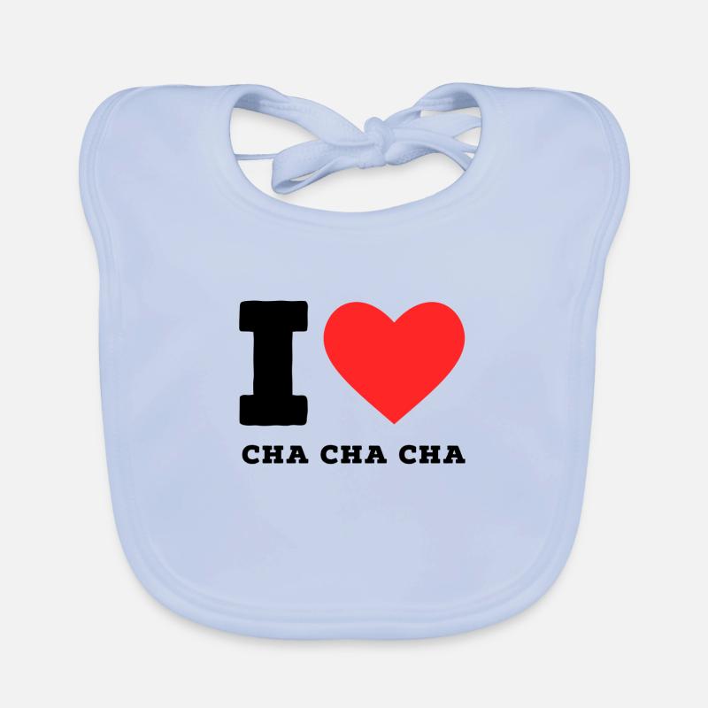 Ich liebe Cha Cha Cha Baby Bio-Lätzchen