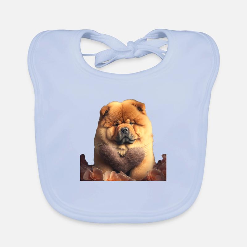 Chow Chow Valentins Tag Baby Bio-Lätzchen