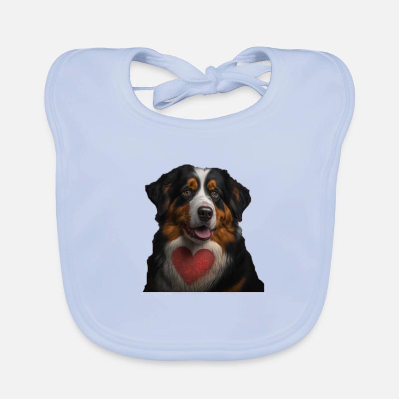 Deutsch Shepherd Saint-Valentin Bavoir bio Bébé