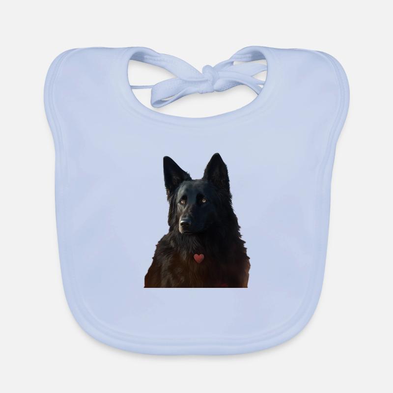 Black Shepherd Saint-Valentin Bavoir bio Bébé