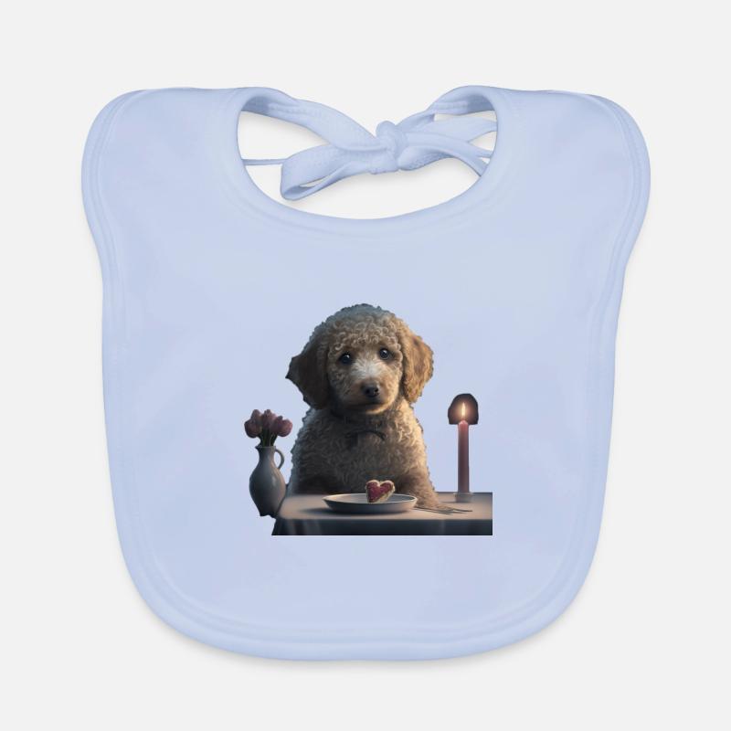 Caniche Saint-Valentin Bavoir bio Bébé