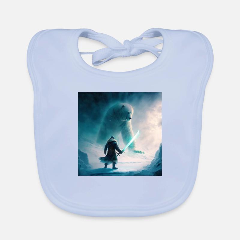 Samurai Vs Bär Baby Bio-Lätzchen