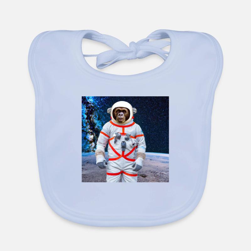 Singe dans l’espace Bavoir bio Bébé