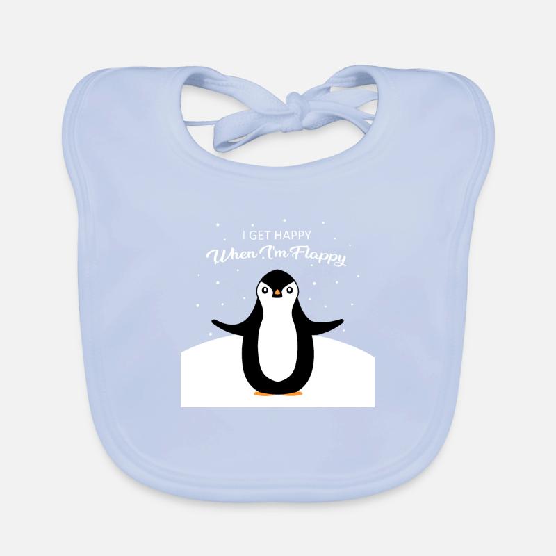 I get happy when I m flappy Organic Baby Bibs