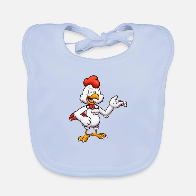 Poulet de dessin animé amical Bavoir bio Bébé