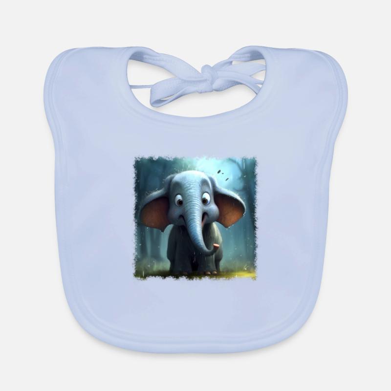 Petit éléphant Bavoir bio Bébé