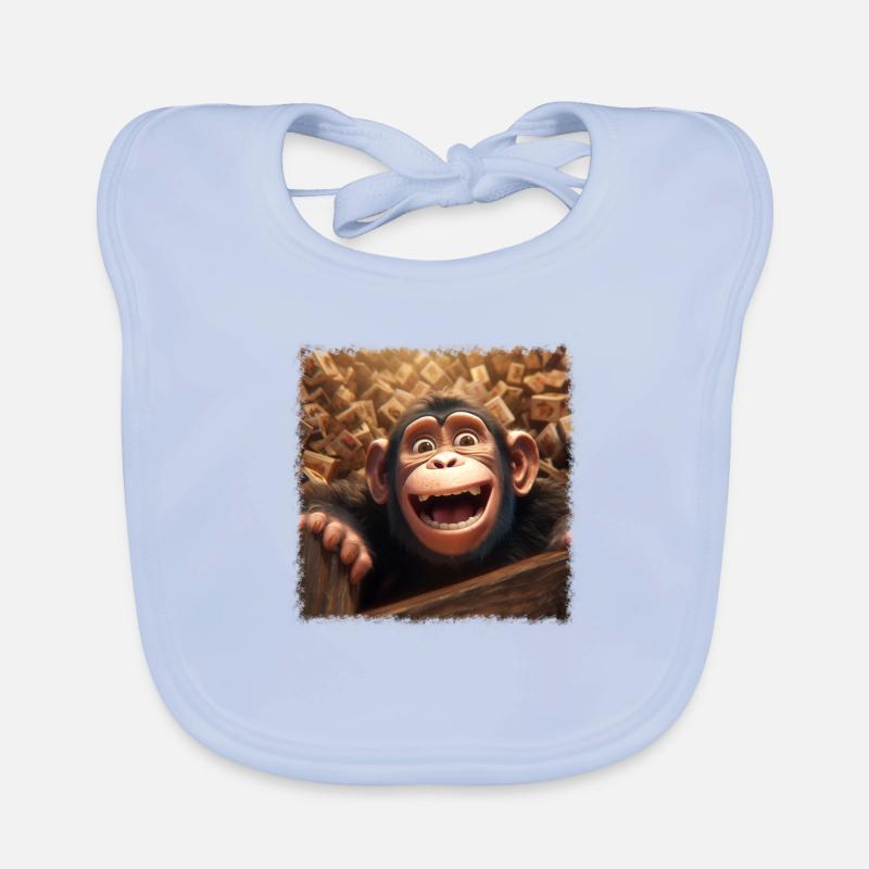 cool monkey Organic Baby Bibs