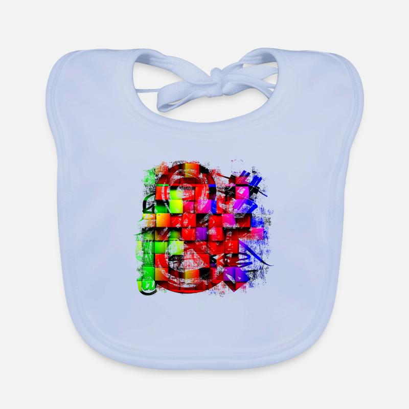 Graffiti style Splash hip hop colors painter color Organic Baby Bibs