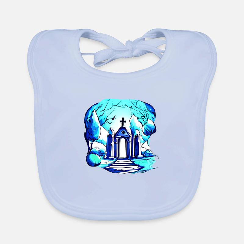 Cemetery, grave, graves, mausoleum Organic Baby Bibs