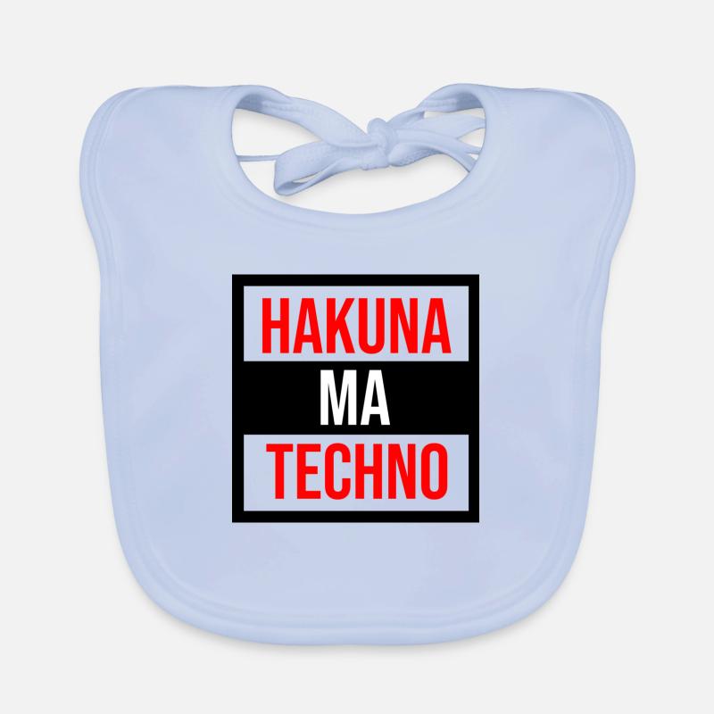 Hakuna Techno Zitat Baby Bio-Lätzchen