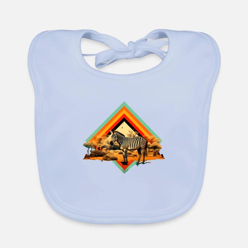 Zebra in der Savanne Baby Bio-Lätzchen