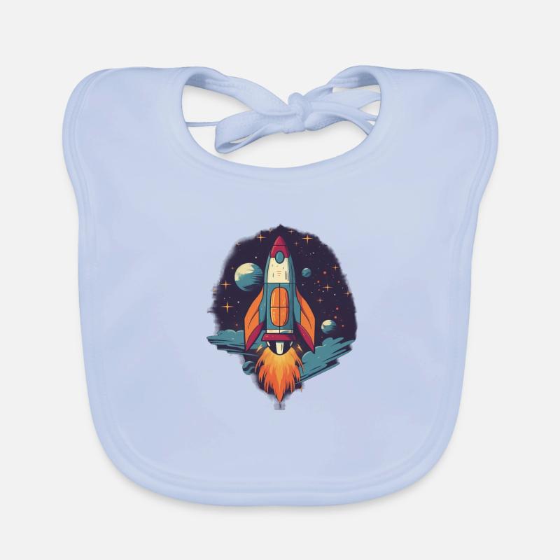 Whimsy Rocket: Aventure galactique! Bavoir bio Bébé