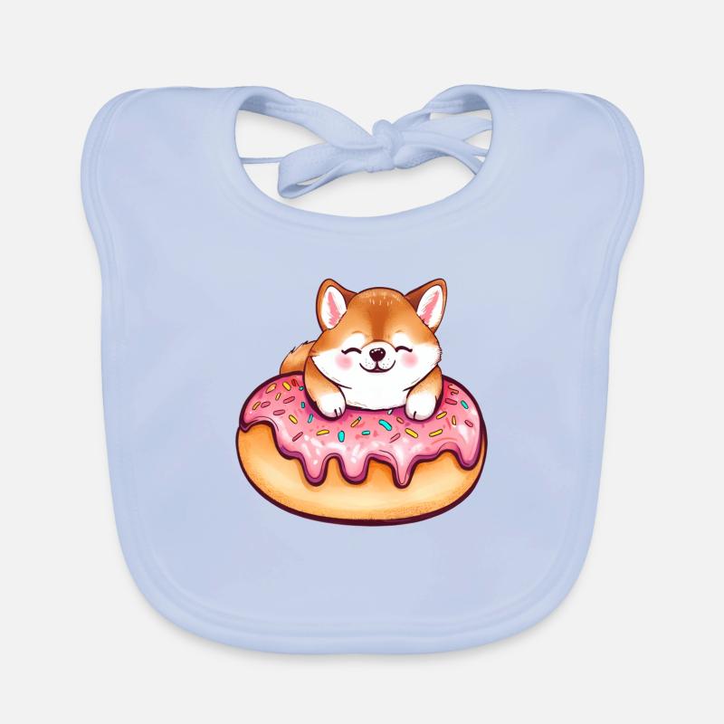 Le doux délice de beignets géant de Shiba Inu Bavoir bio Bébé