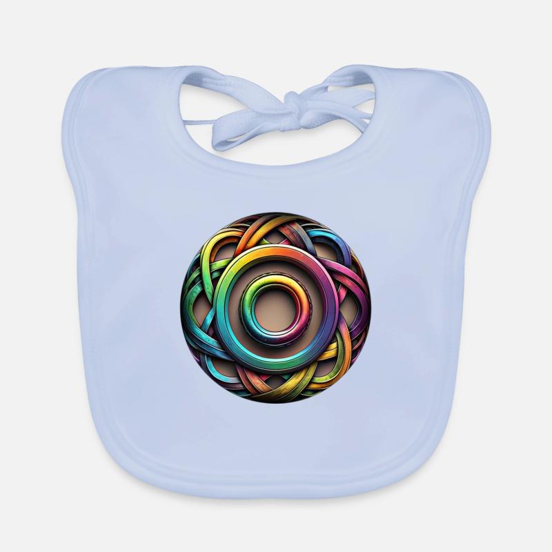 Regenbogen Farben Elemente Knoten Baby Bio-Lätzchen