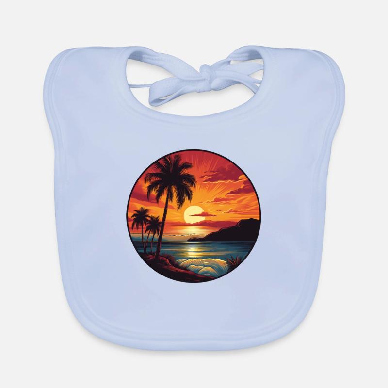 Sunset behind the Ocean Baby Bio-Lätzchen