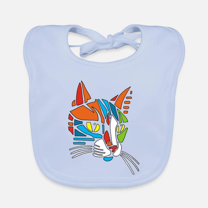 Chat tribal Bavoir bio Bébé
