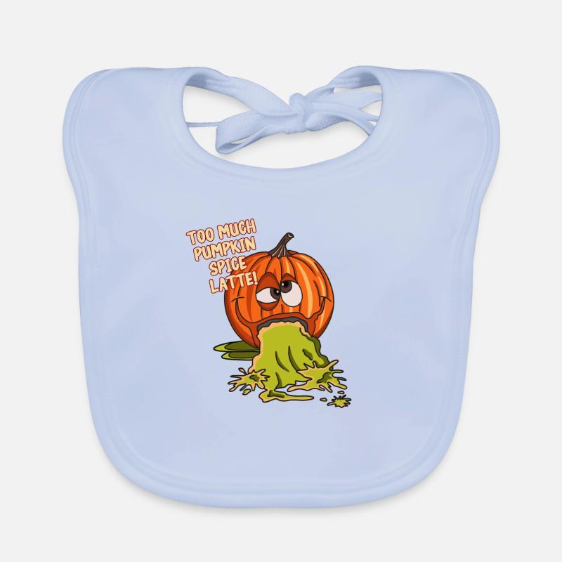 Pumpkin Halloween puke Organic Baby Bibs