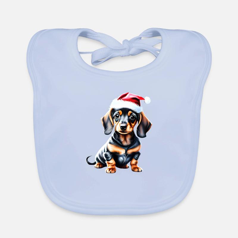 Teckel Chiot Teckel Noël Chien Noël Bavoir bio Bébé