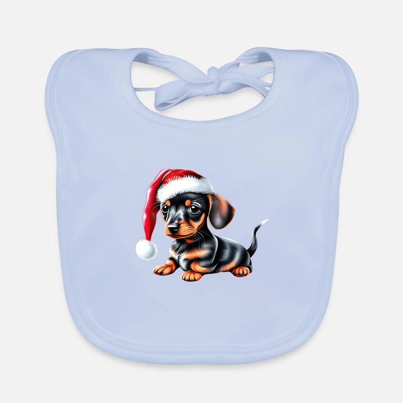 Teckel Noël chiens Noël teckel chiot Bavoir bio Bébé