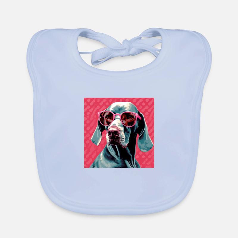 Weimaraner Cool - Weimaraner Dog Organic Baby Bibs