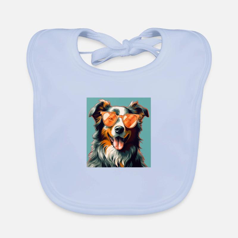 Australian Shepherd Cool - Australian Shepherd Organic Baby Bibs