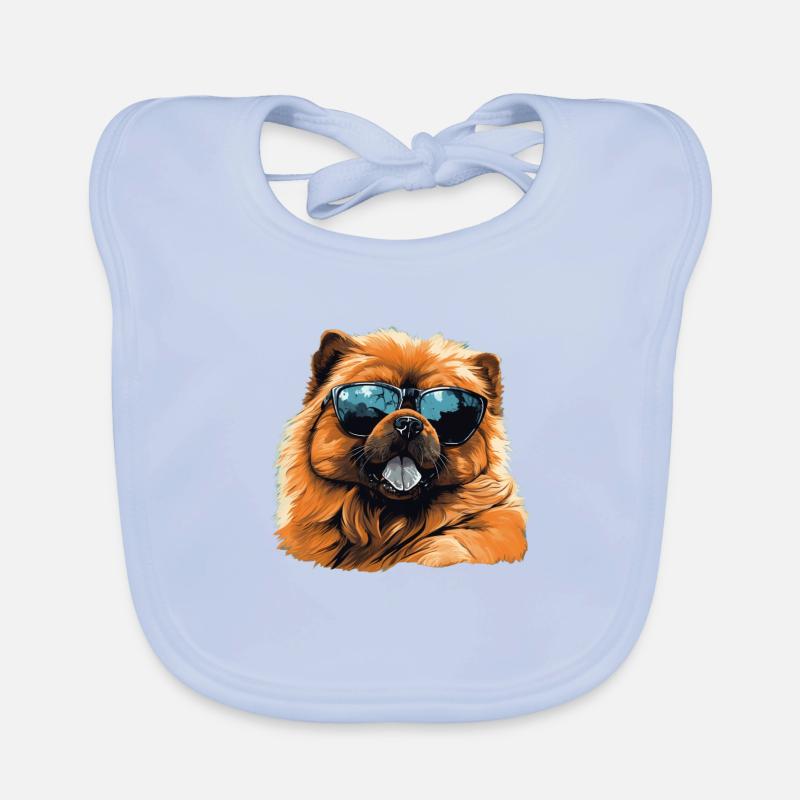 Chow Chow Cool - Chow Chow Hund Baby Bio-Lätzchen