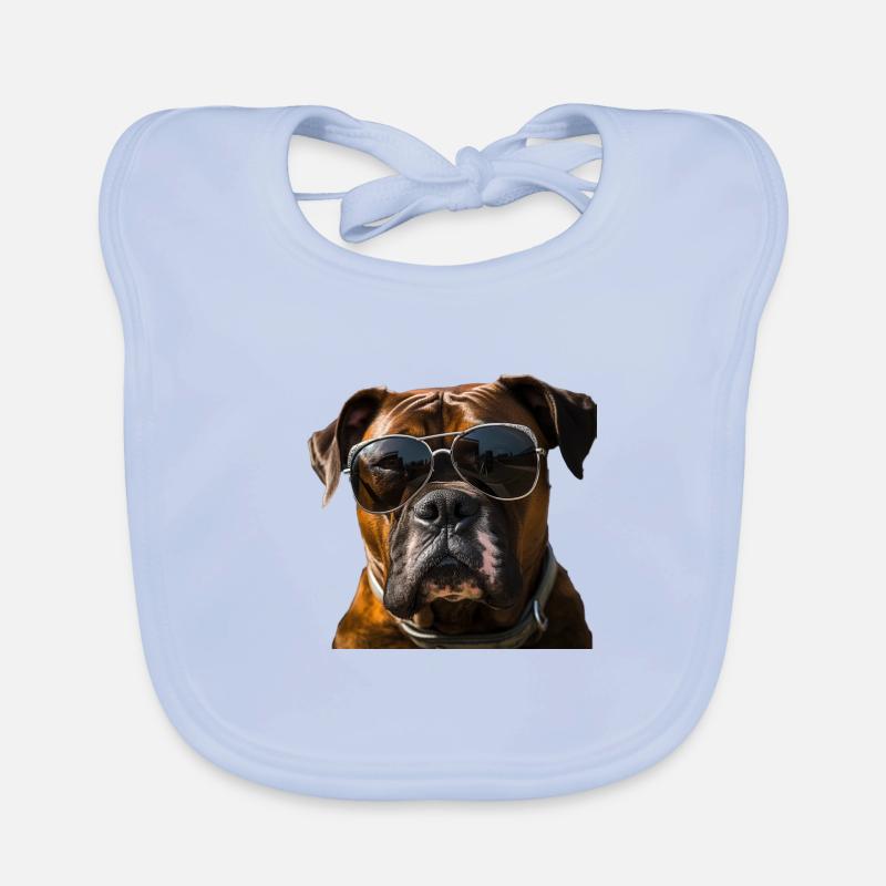 German Boxer Cool - German Boxer Organic Baby Bibs
