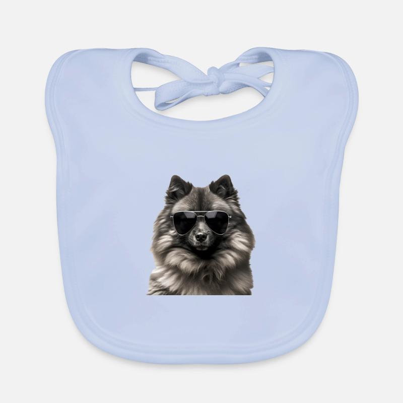 Wolfsspitz Cool - Wolfsspitz Hund Baby Bio-Lätzchen