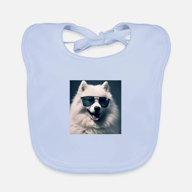 Samojede Cool - Samojede Hund Baby Bio-Lätzchen