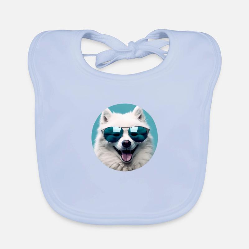 Samojede Cool - Samojede Hund Baby Bio-Lätzchen