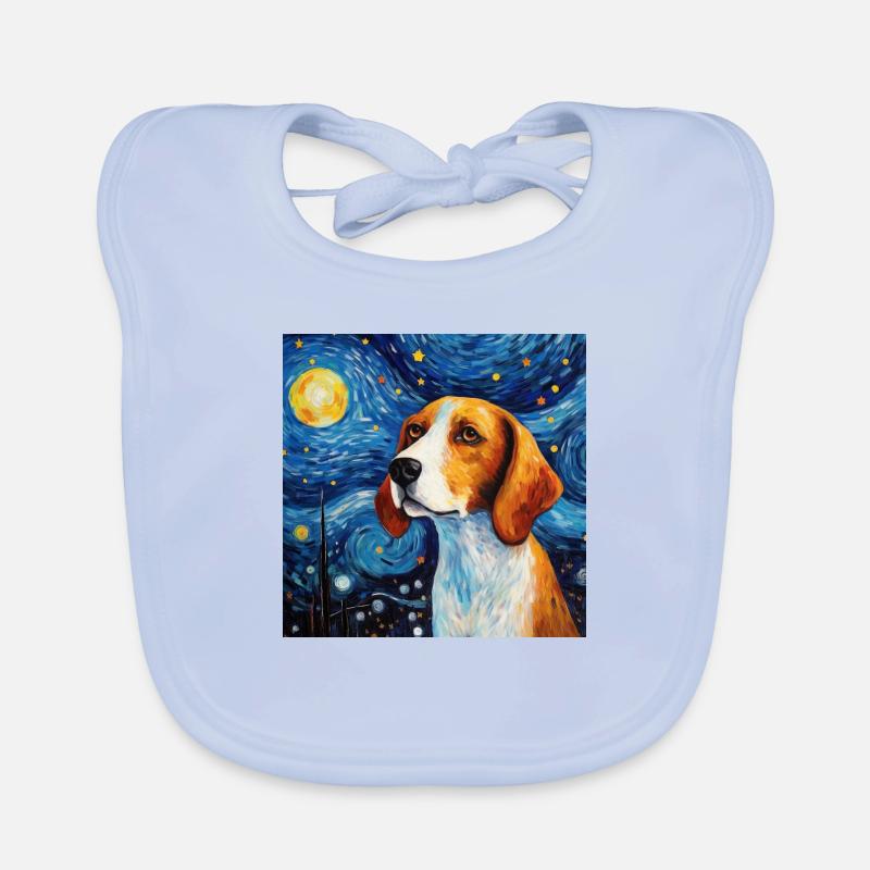 Beagle Nuit étoilée Bavoir bio Bébé