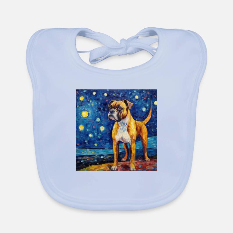 Boxer Starry Night Organic Baby Bibs