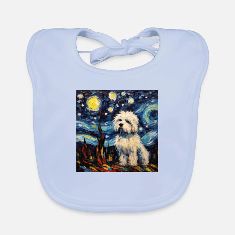 Havanese Starry Night Organic Baby Bibs